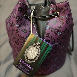 Disney Parks Haunted Mansion Loungefly Bucket Bag